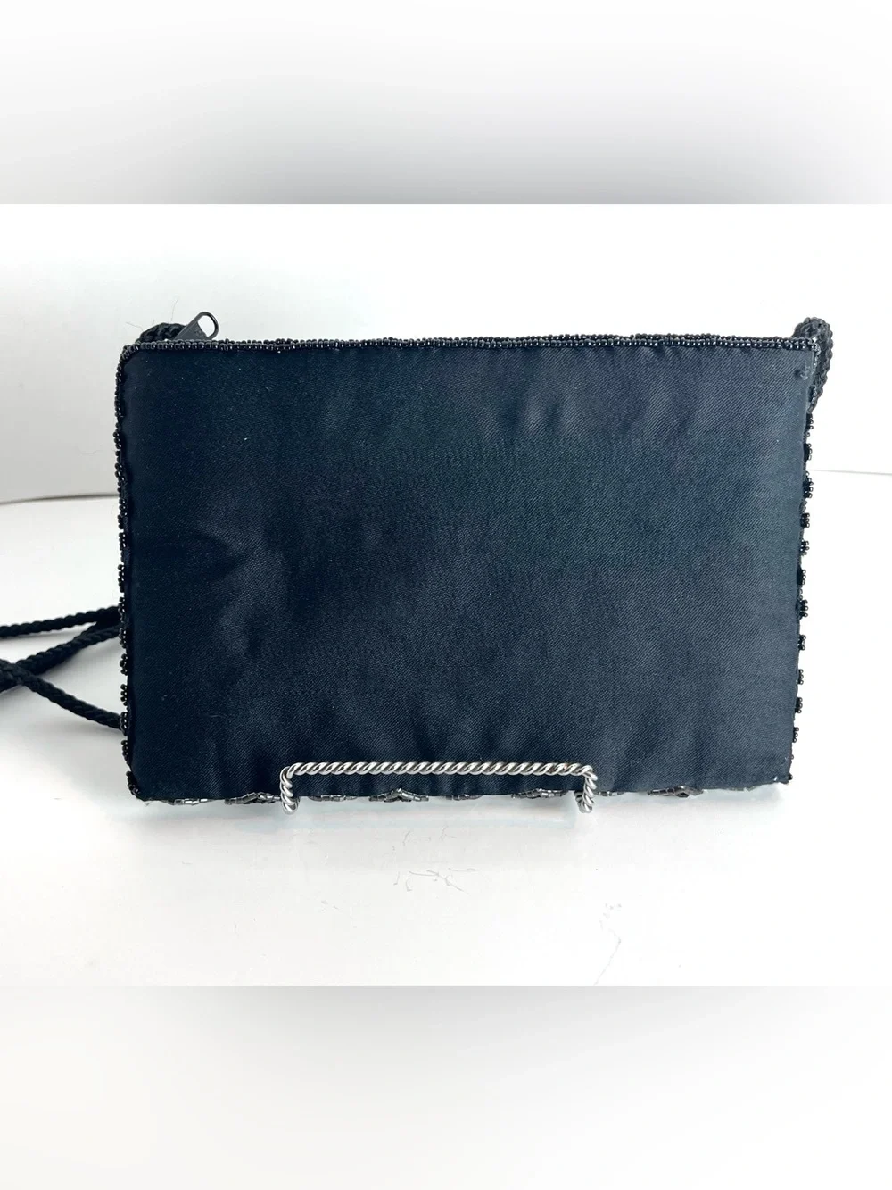 Black Beaded Evening Bag